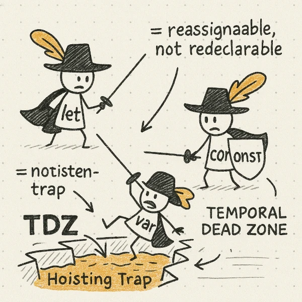 Three musketeers demonstrating hoisting