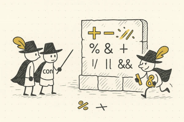 Operators painted on a wall