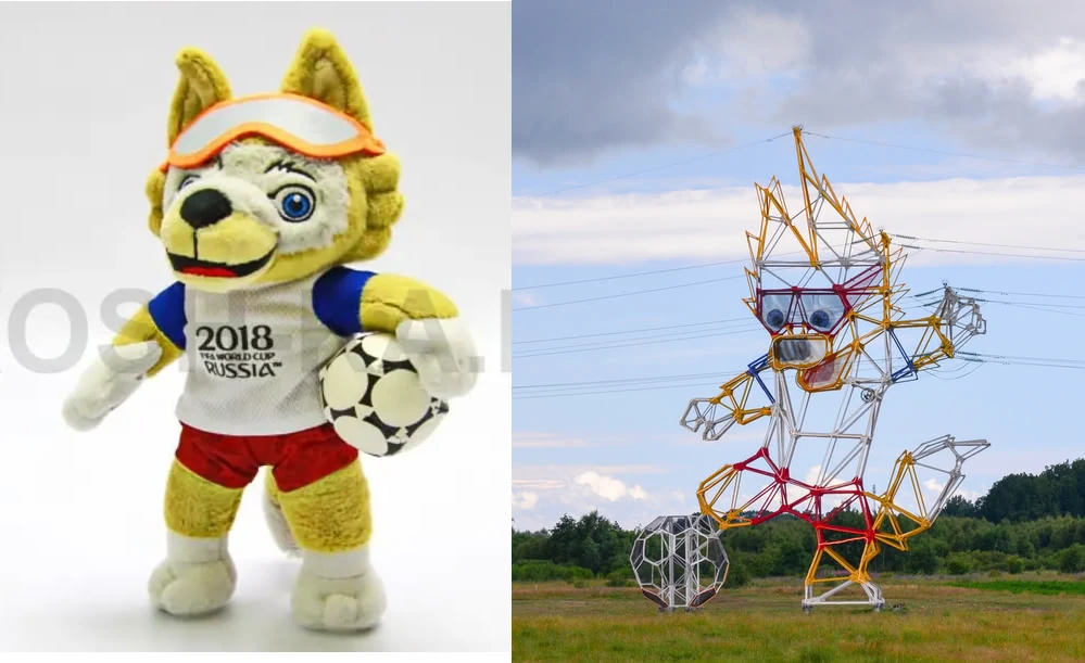 Zabivaka plush spotted at the Kaliningrad airport